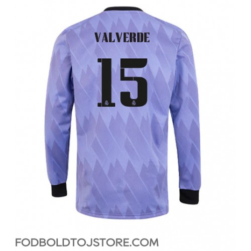 Real Madrid Federico Valverde #15 Udebanetrøje 2022-23 Langærmet